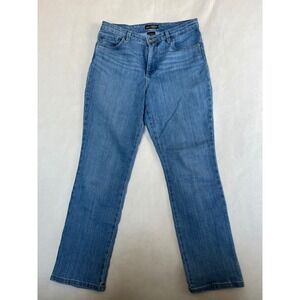 Lee Instantly Slims Relaxed Fit Straight Leg High Rise Jeans Womens Medium Wash